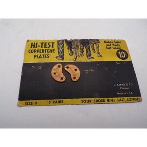 Vintage Hi-Test Coppertone Plates Size 0 Shoe Heel Toe Taps L. Karno & Co USA